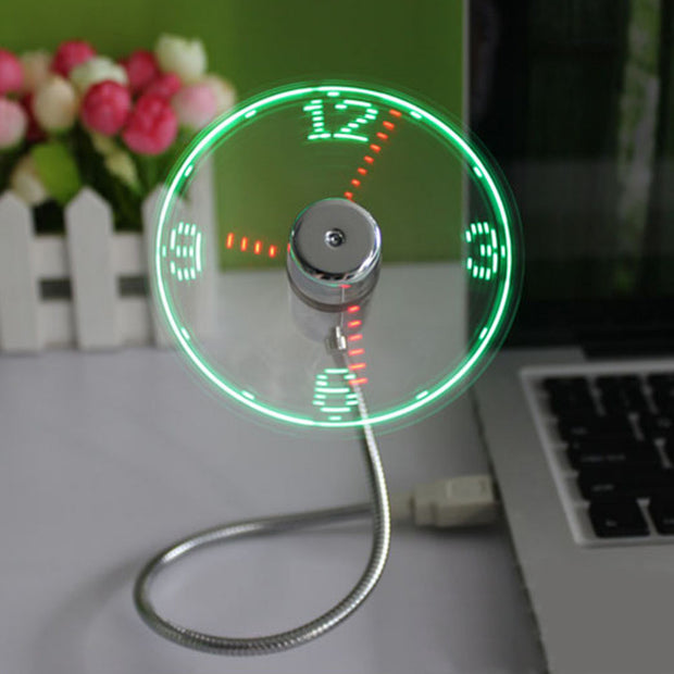 USB LED Fan Clock - Velvier
