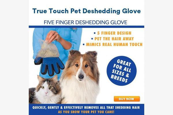 True Touch Pet Deshedding Glove - Velvier